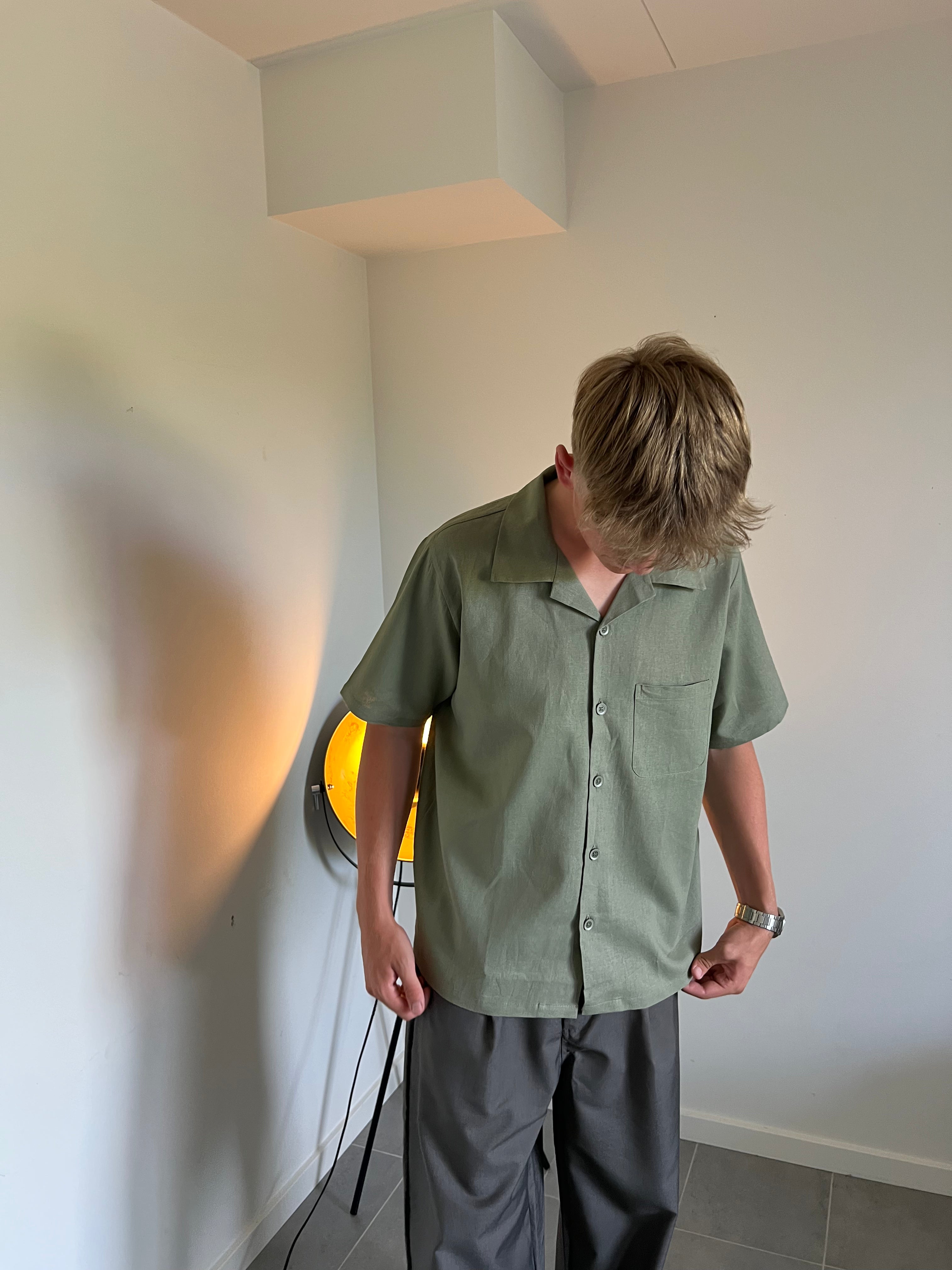 LINEN SHIRT - KAKHI