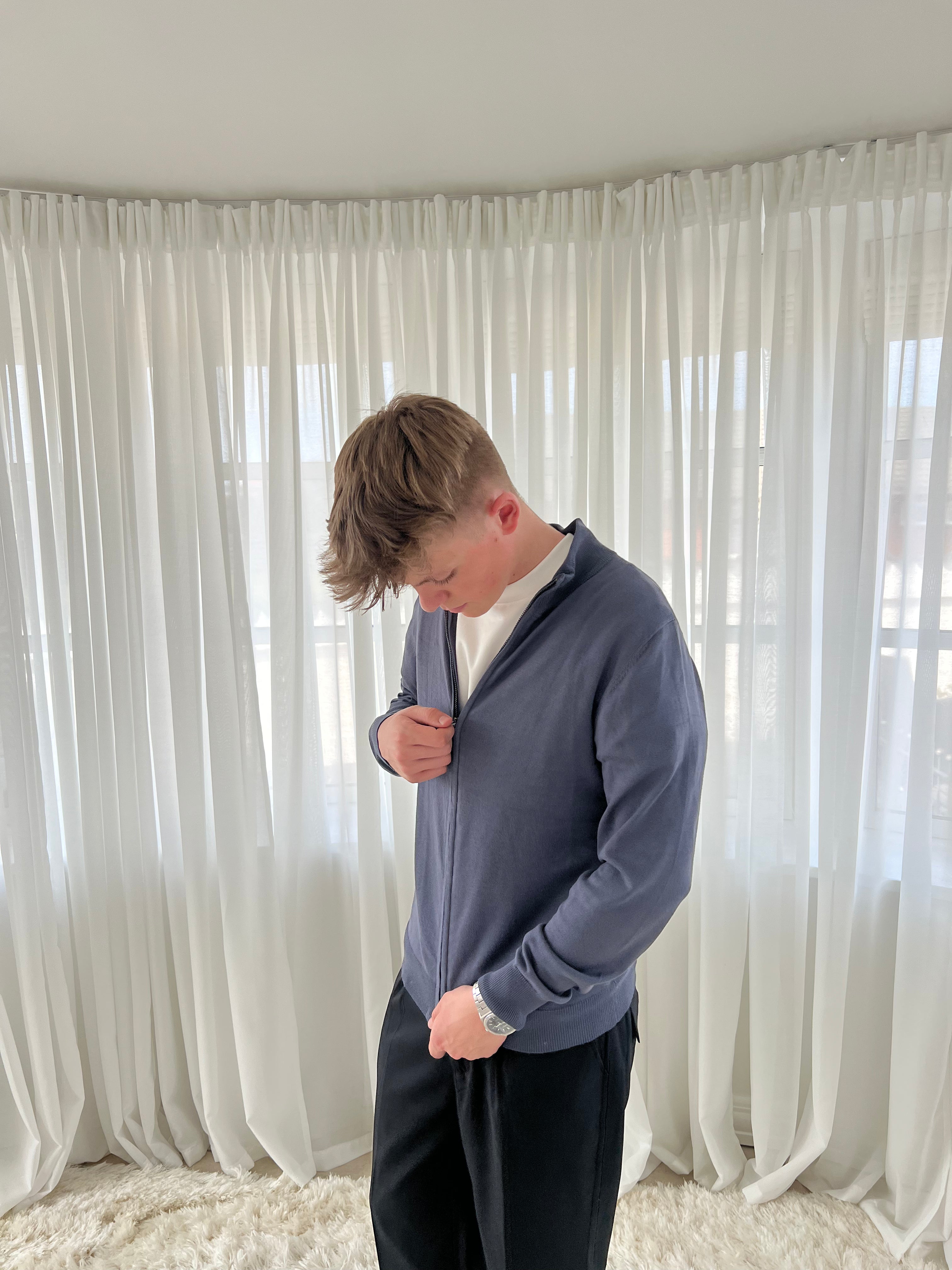 FULL-ZIP - MØRKEGRÅ
