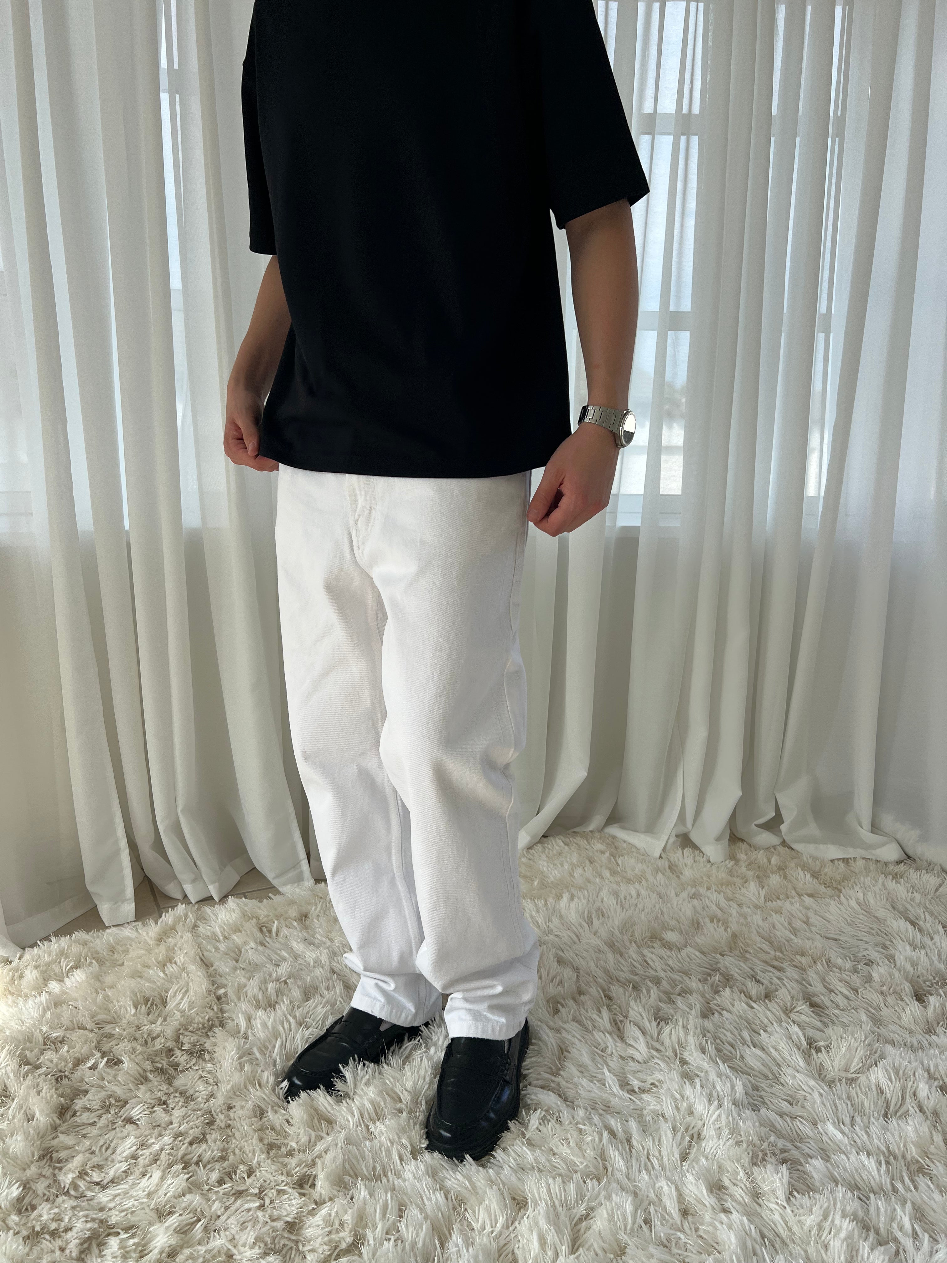 STRAIGHT DENIM - HVID