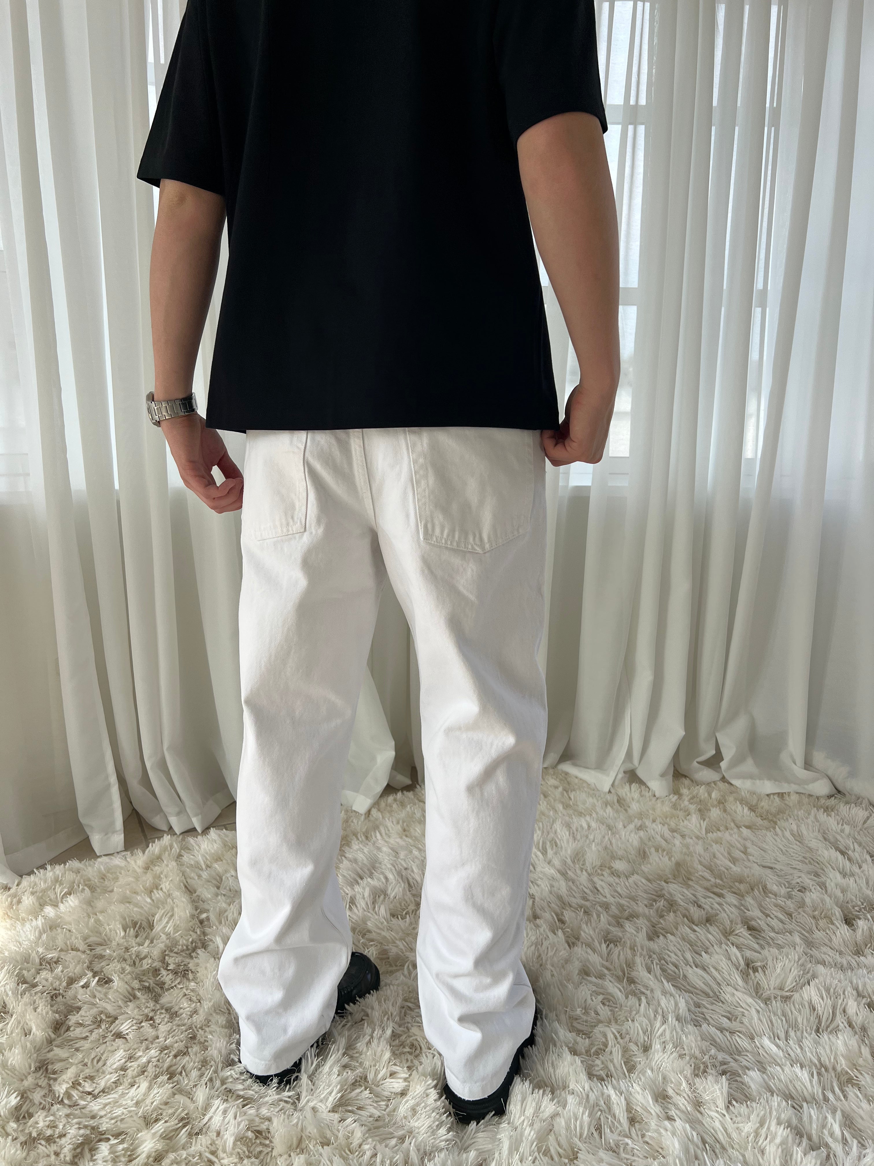 STRAIGHT DENIM - HVID