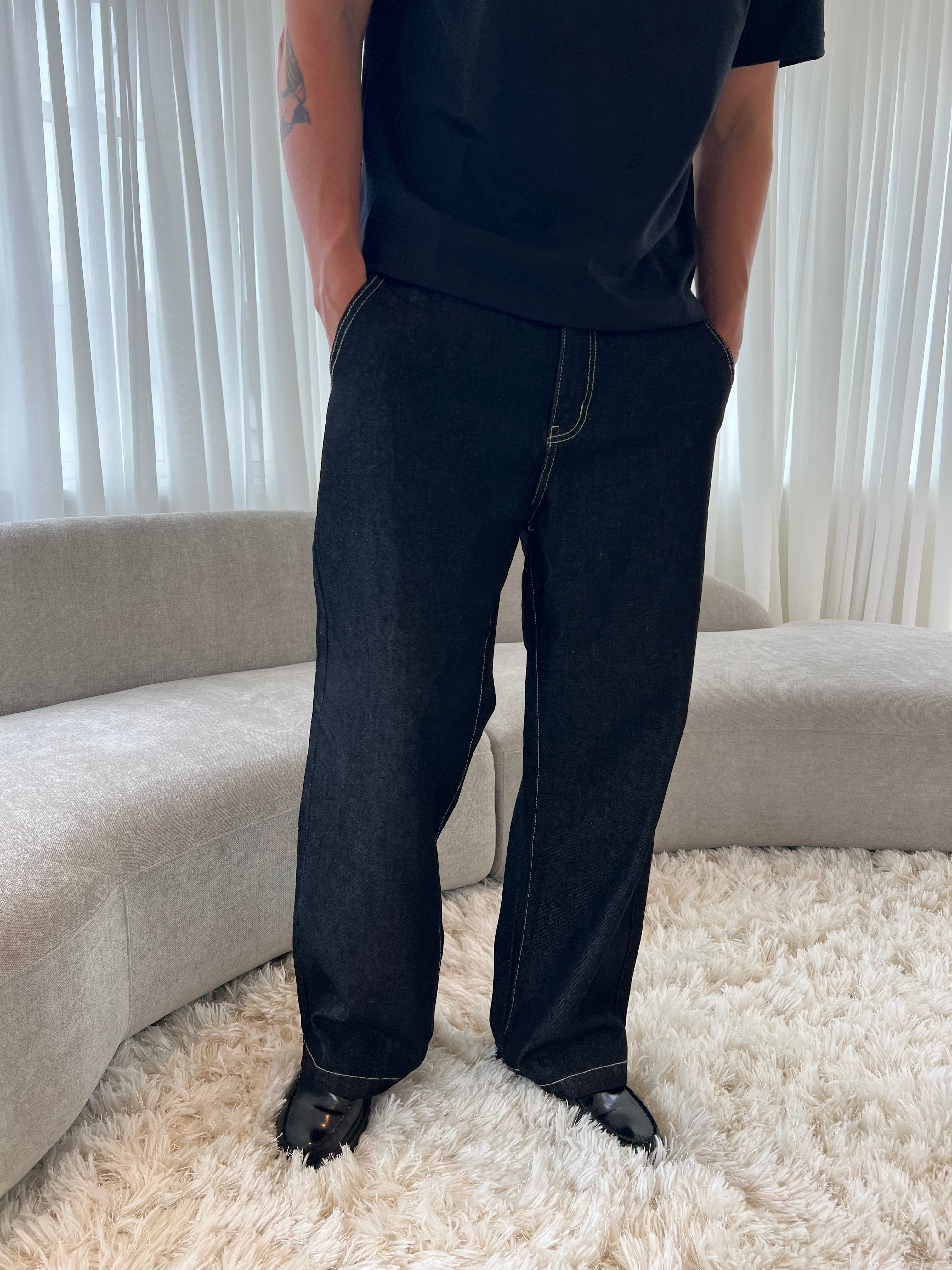BAGGY DENIM - SORT