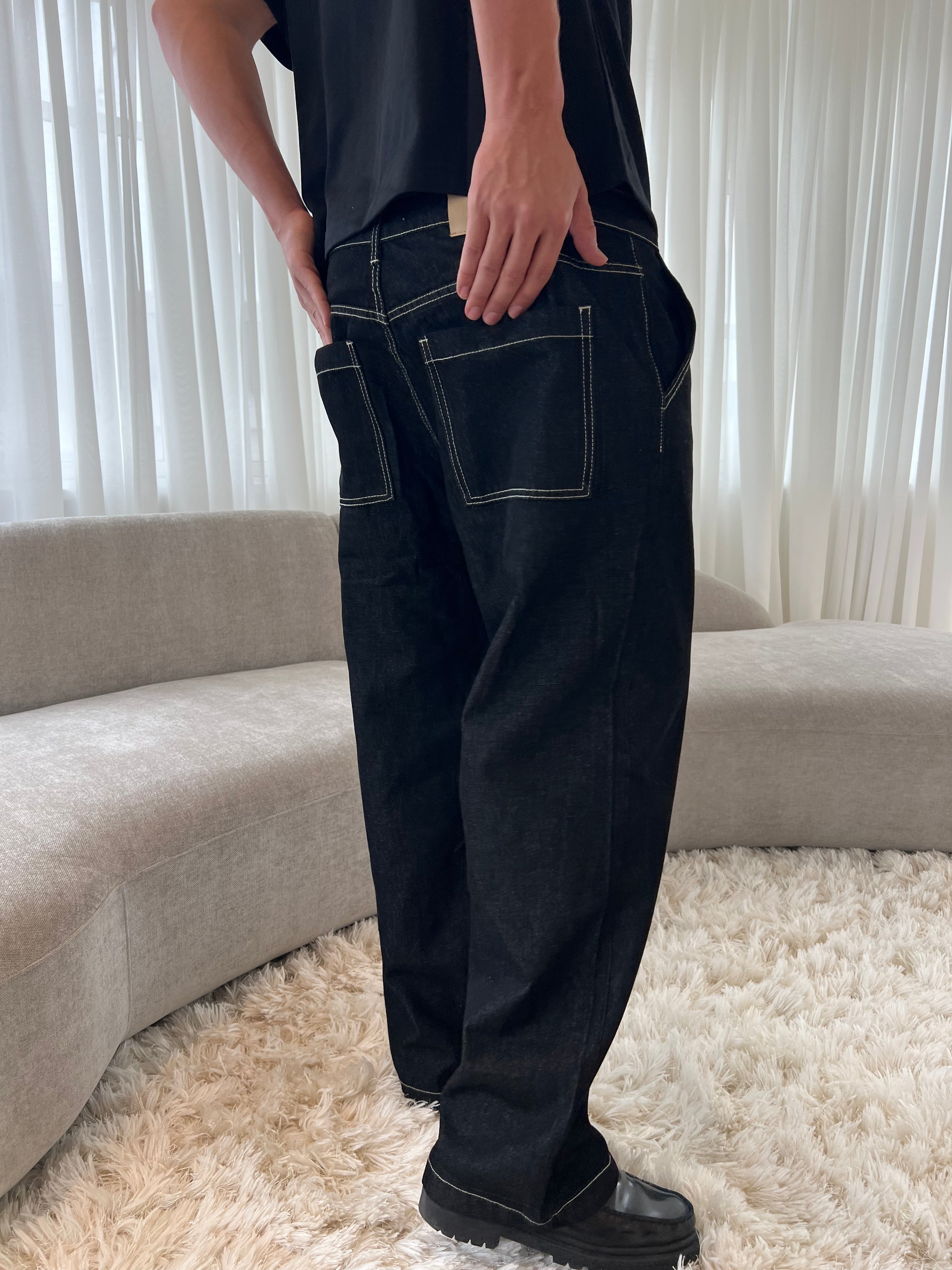BAGGY DENIM - SORT