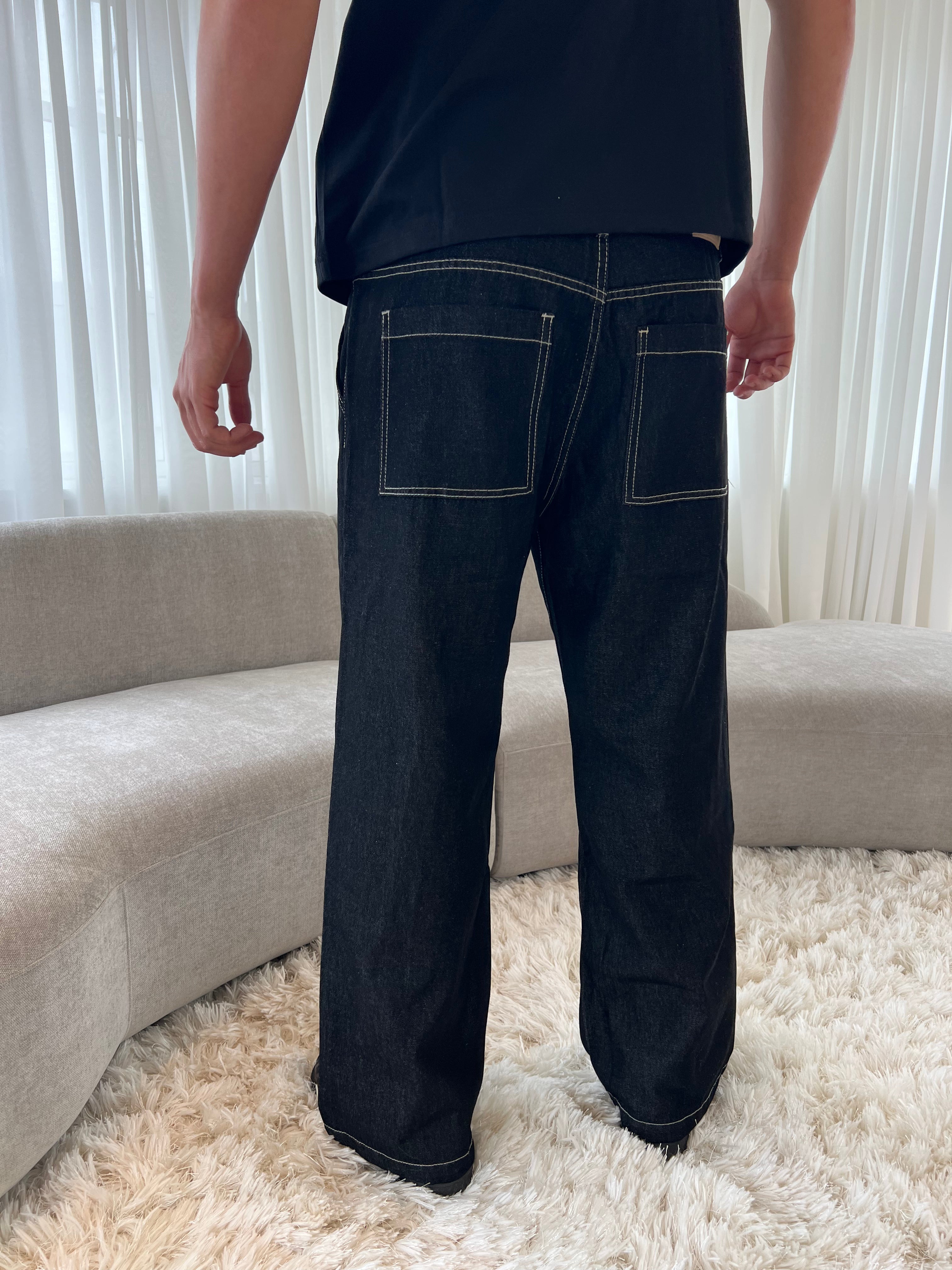 BAGGY DENIM - SORT