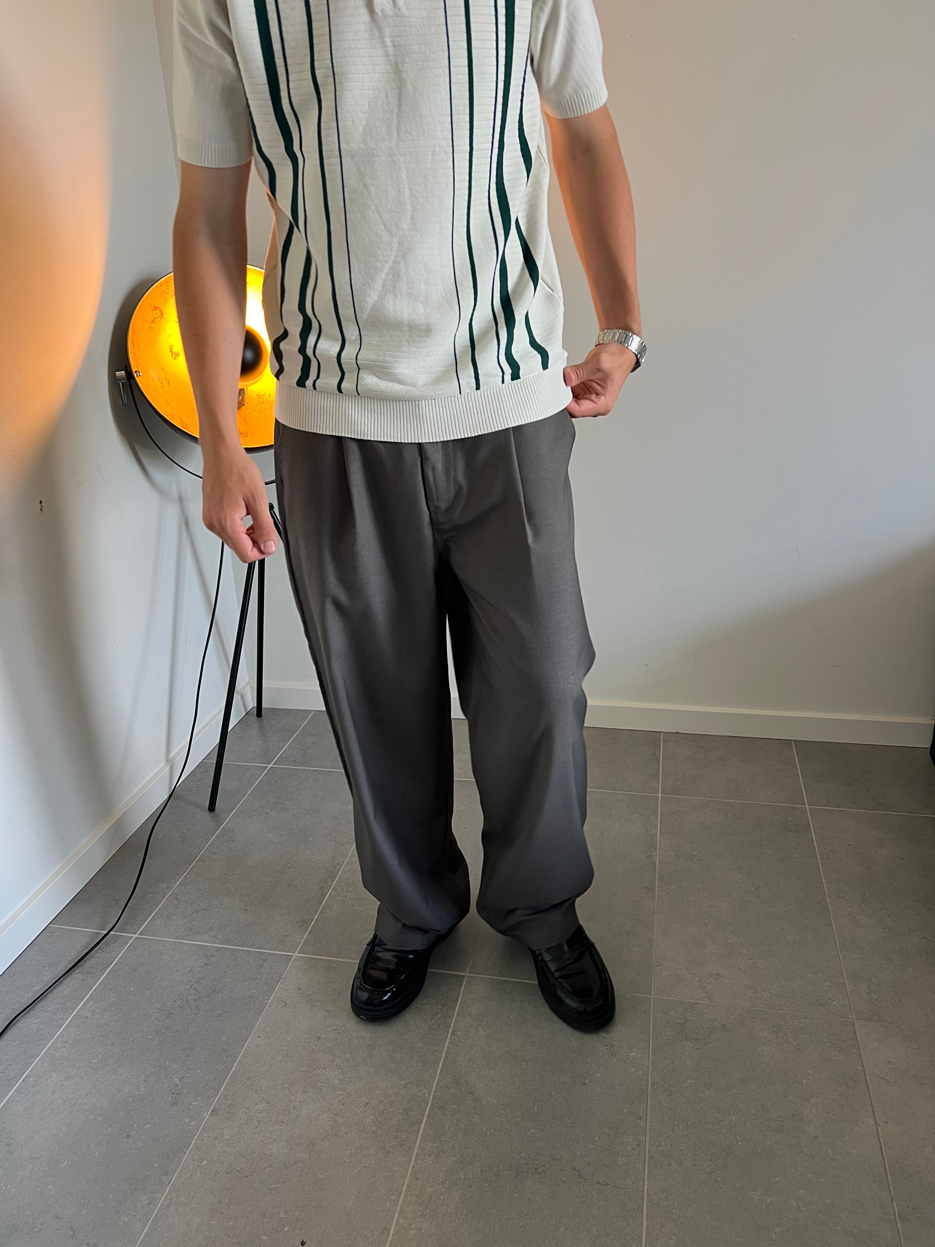 LOOSE SUIT PANTS - BROWN