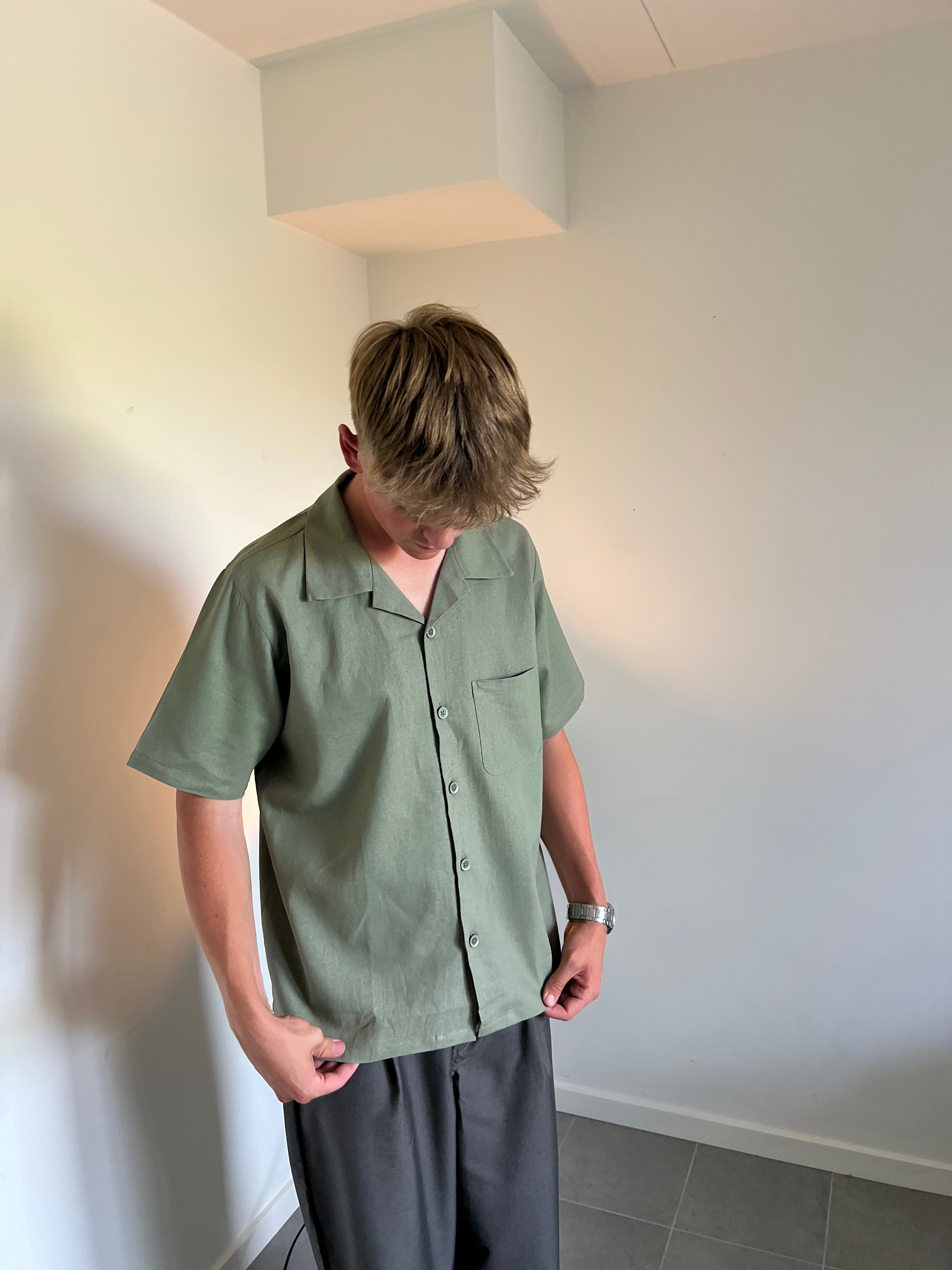 LINEN SHIRT - KAKHI