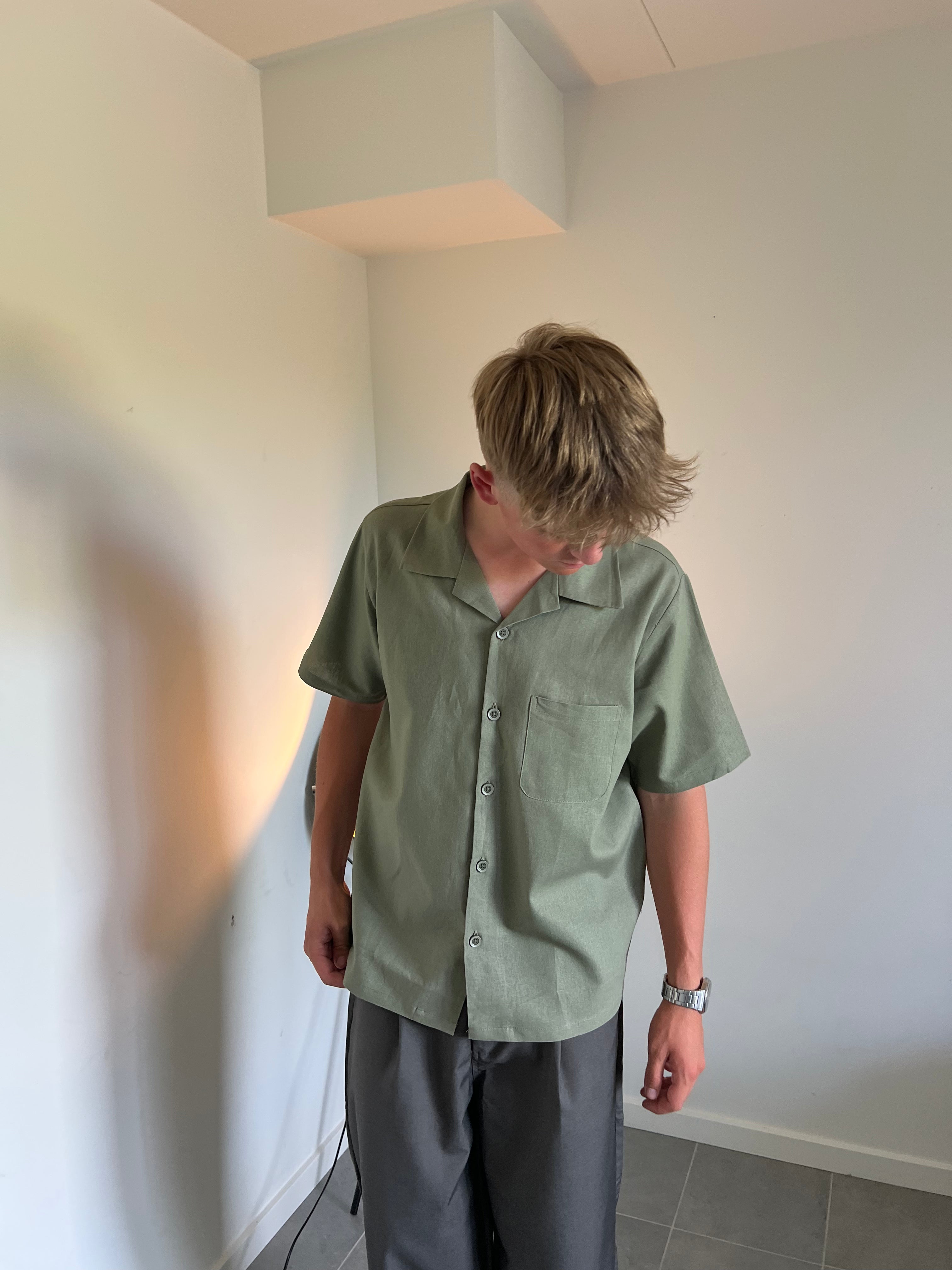 LINEN SHIRT - KAKHI