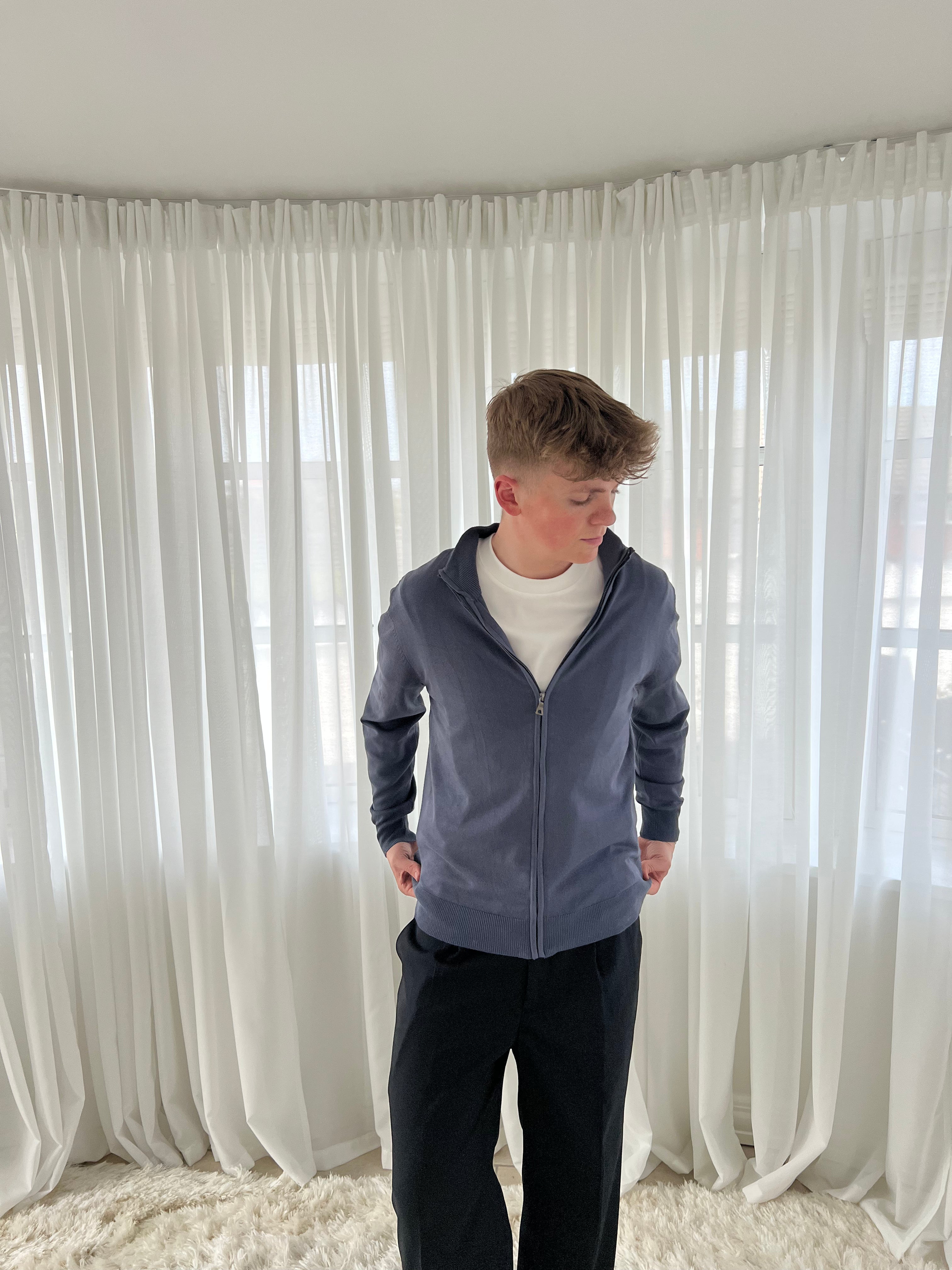 FULL-ZIP - MØRKEGRÅ