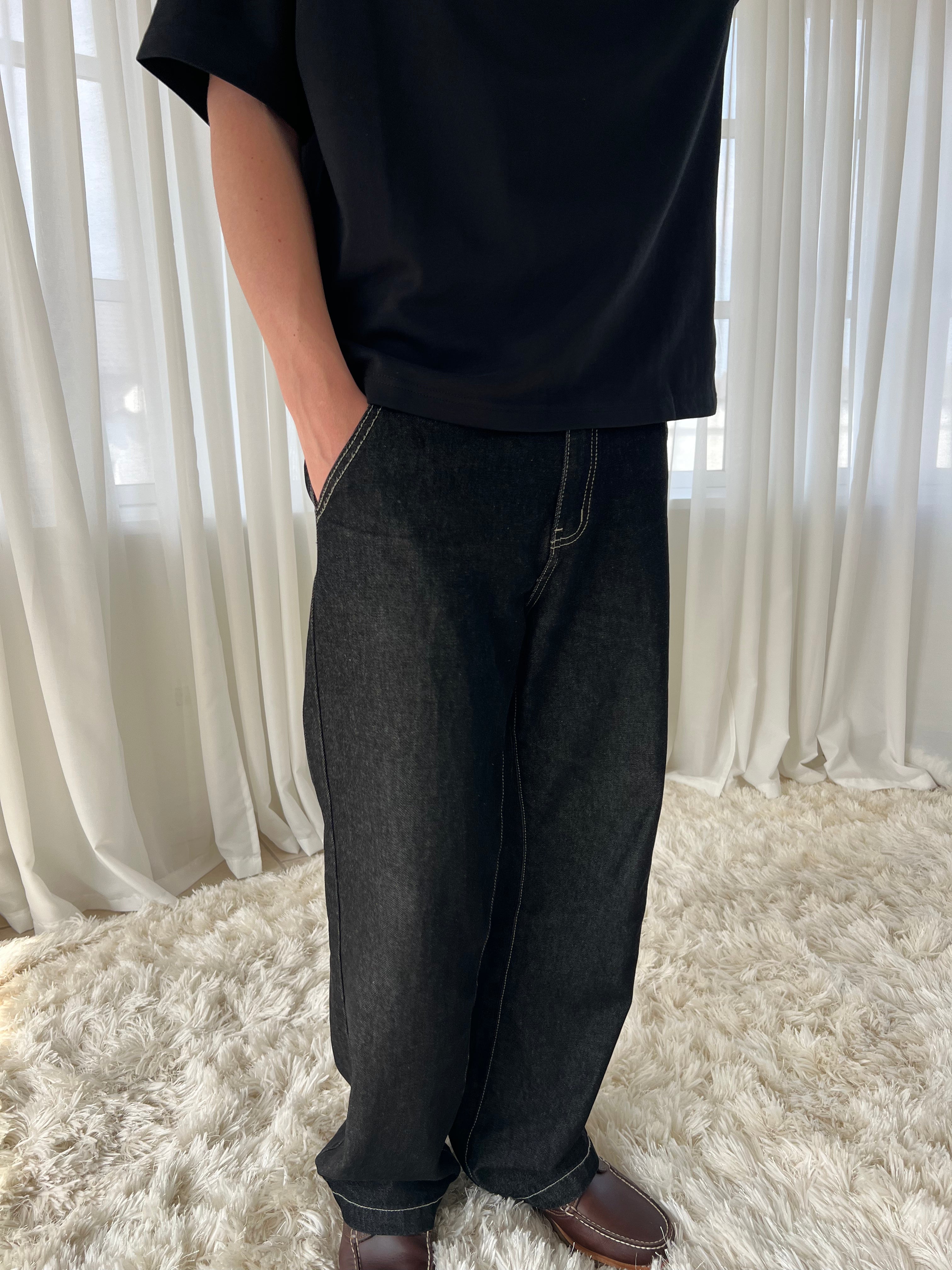 BAGGY DENIM - SORT