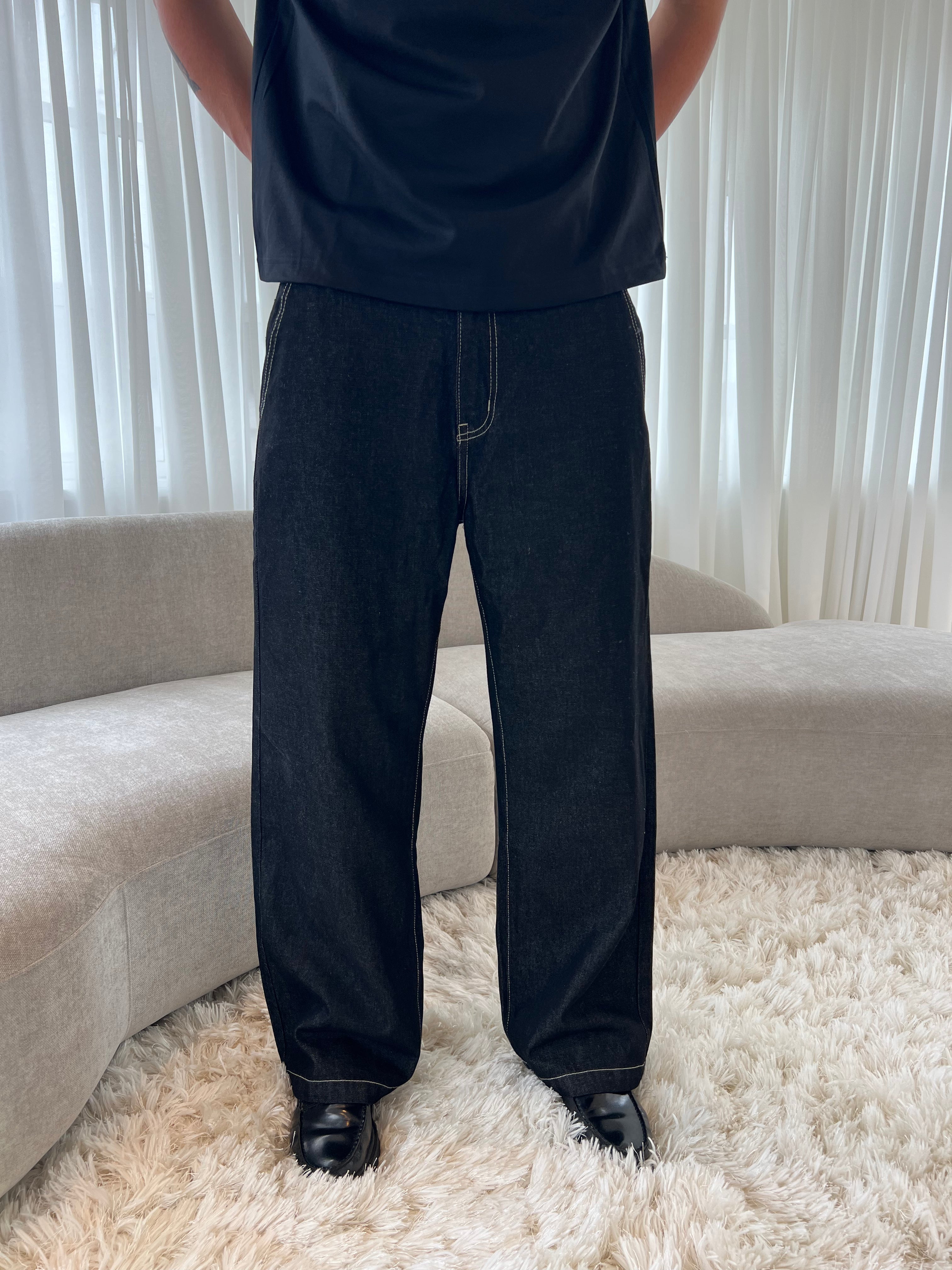 BAGGY DENIM - SORT