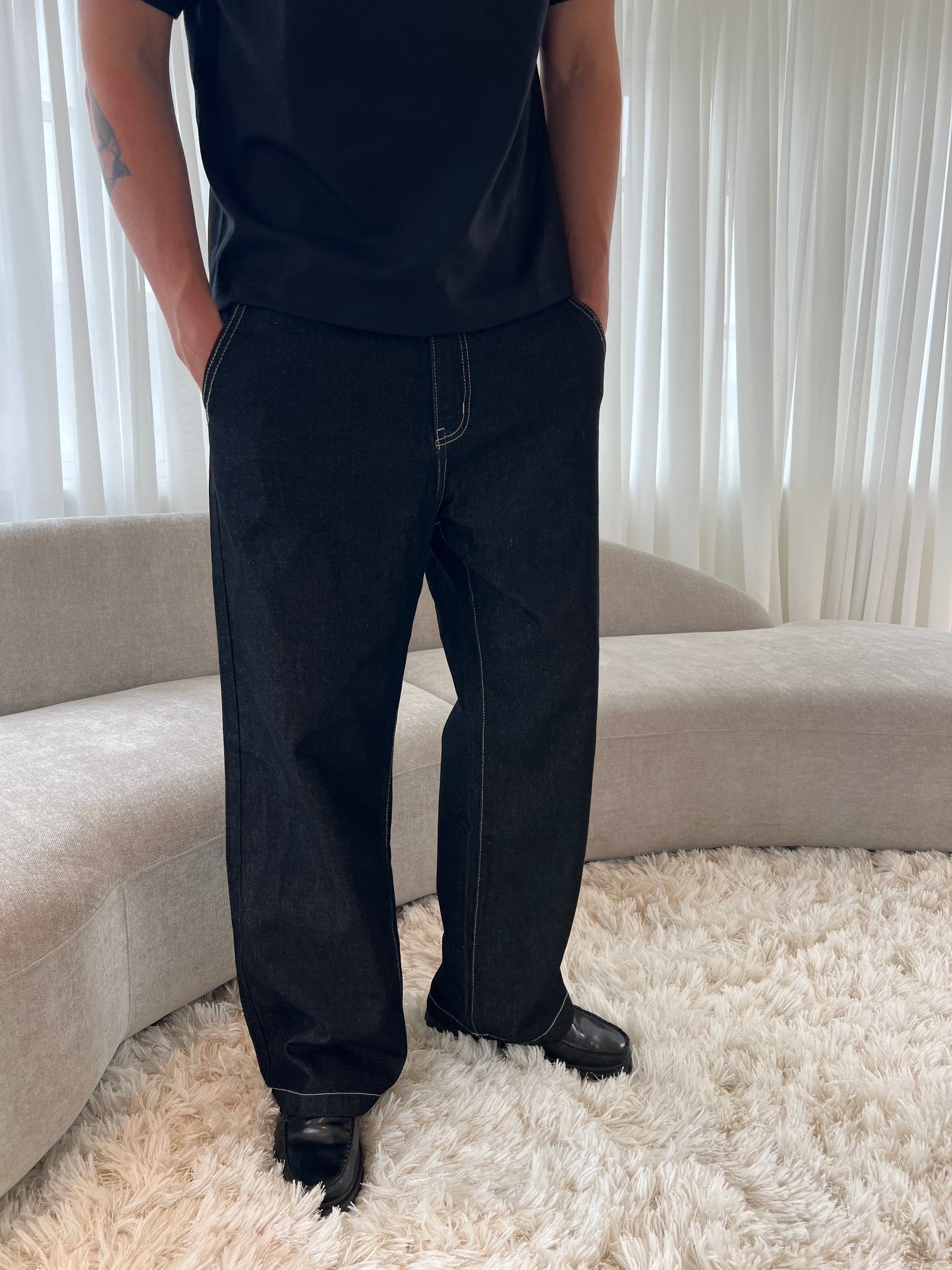 BAGGY DENIM - SORT