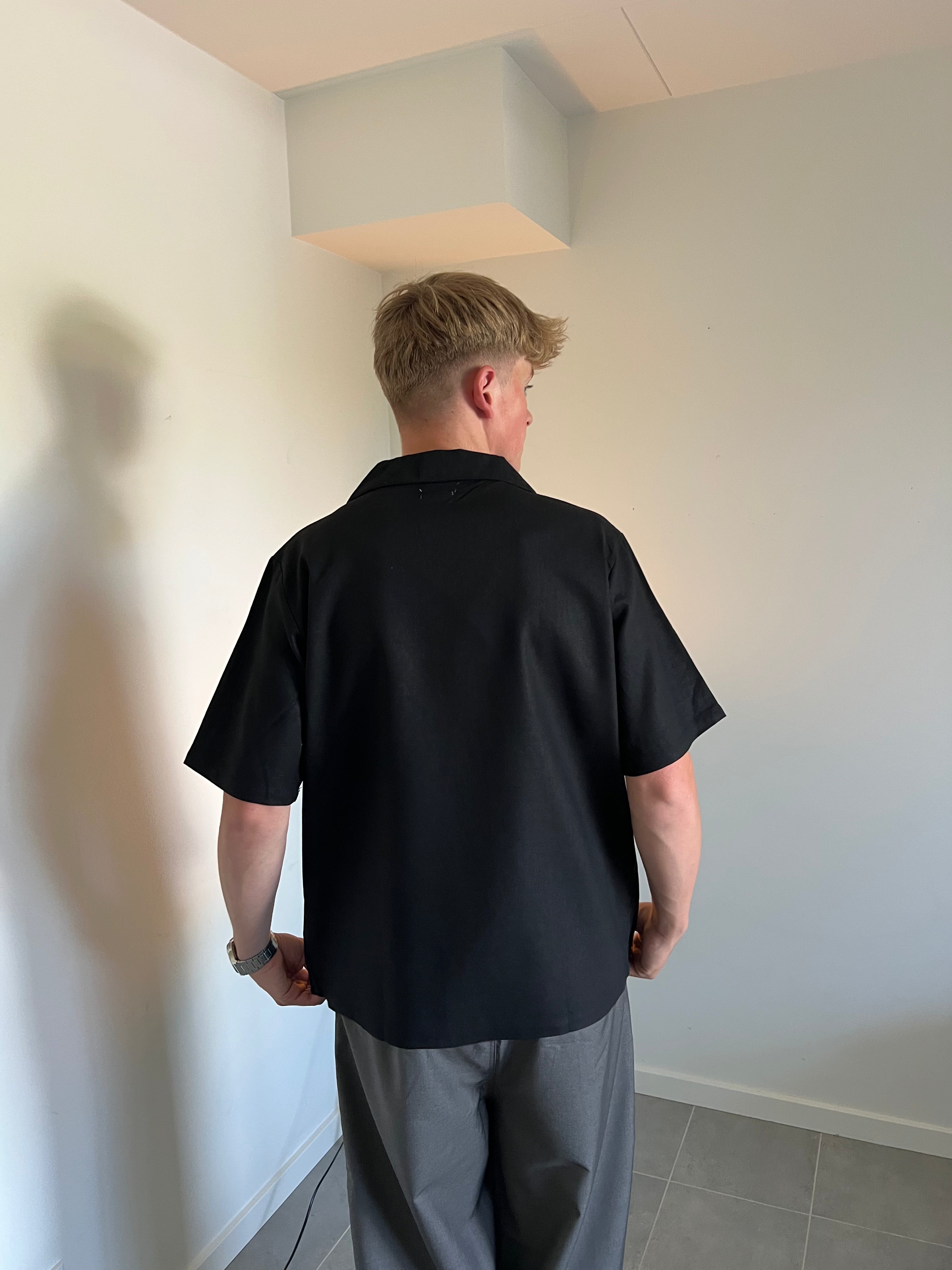 LINEN SHIRT - BLACK